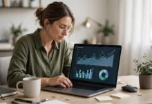 Writer at a desk creating an article designed to rank on Google