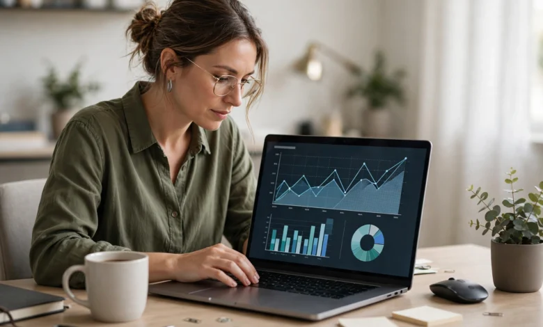 Writer at a desk creating an article designed to rank on Google